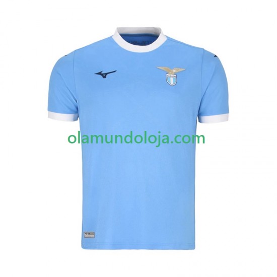 Camisola SS Lazio Homem Equipamento Primeiro 2025-2026 Manga Curta